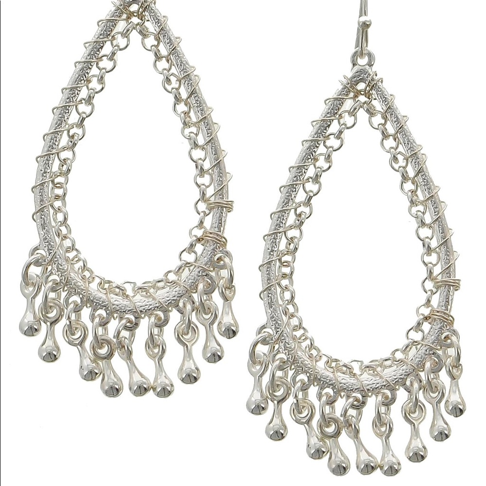 NEW SHOW STOPPERS Bohemian Chandelier SilverTone Earrings